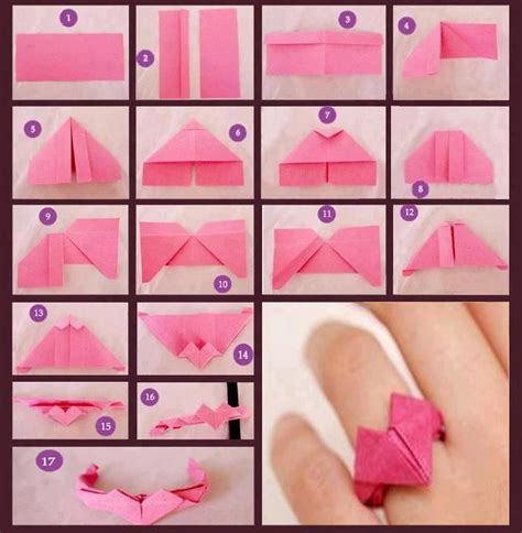 How to make an origami Heart Ring Paper Heart Ring. . Paper heart ring